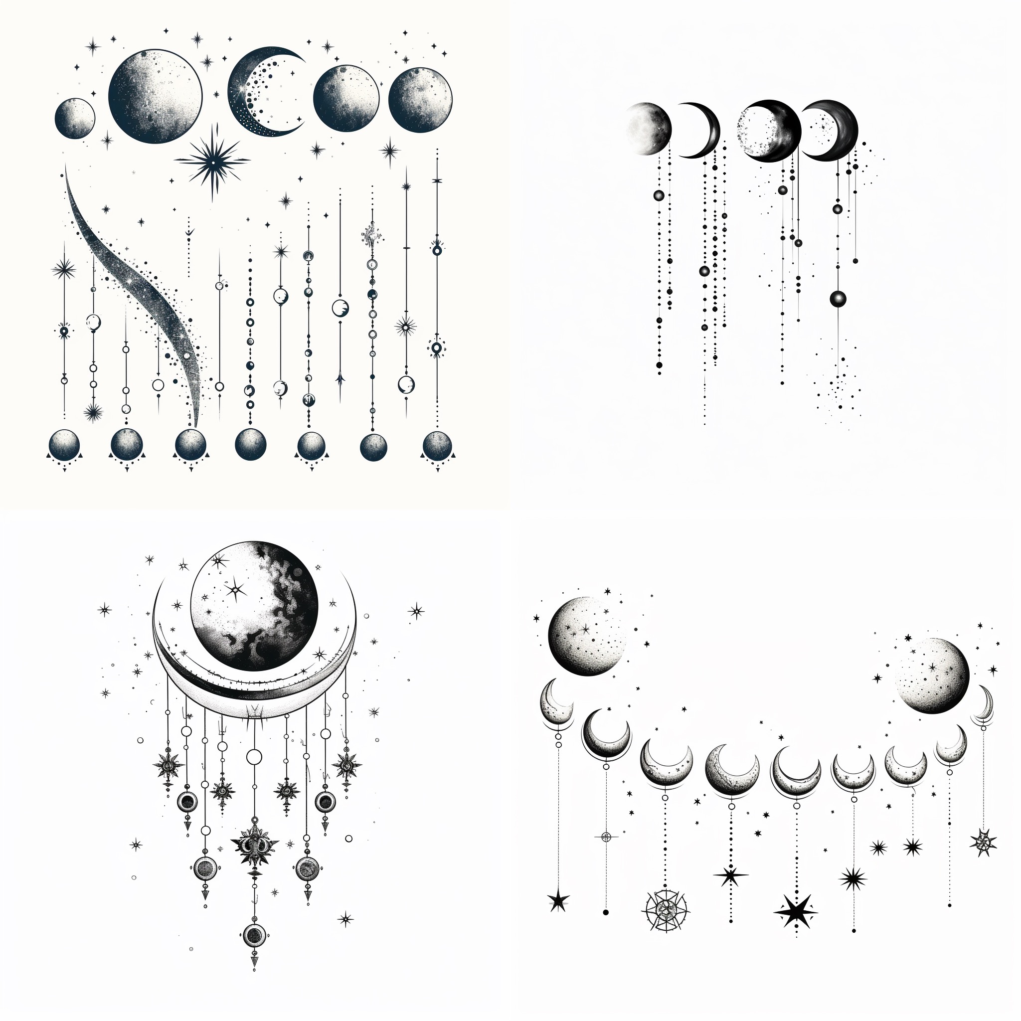 Moon Phase Tattoo - The Bridge Tattoo Designs