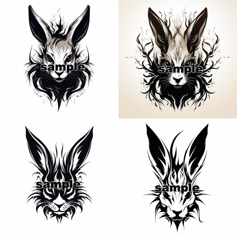 Black Rabbit Tattoo The Bridge Tattoo Designs   Black Rabbit.05.marked 768x768 