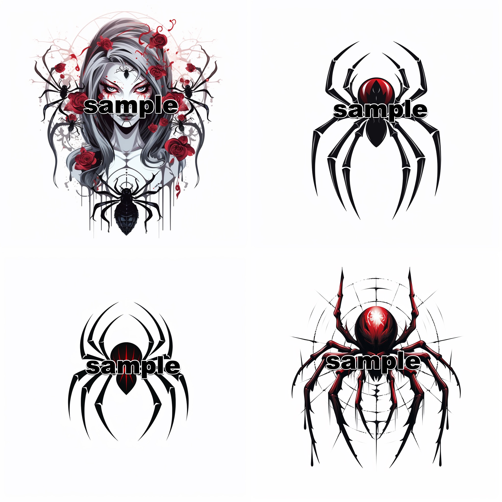 black widow spider designs
