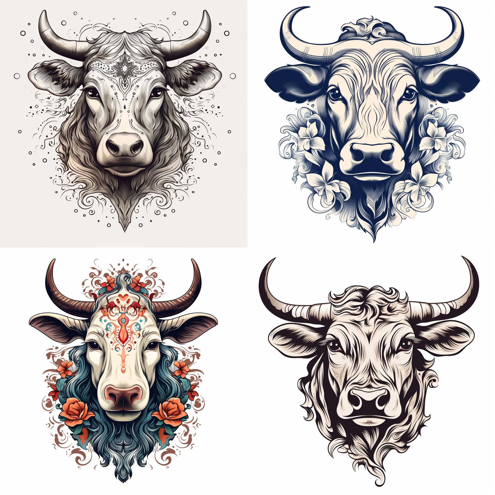 4 x 'Highland Cow' Temporary Tattoos (TO00056576) | eBay