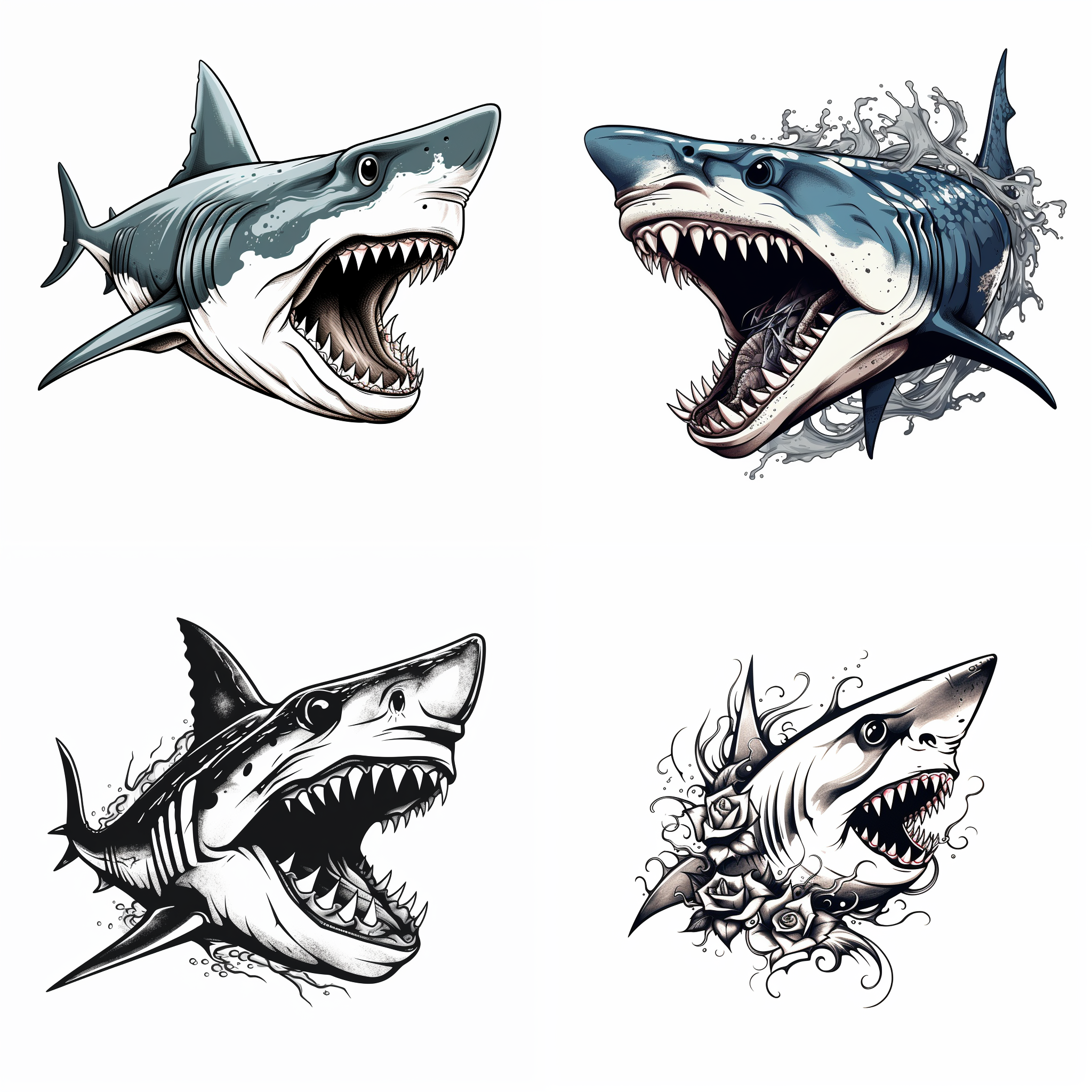 The great white shark Quick sketch  Shark tattoos Shark drawing Shark  art