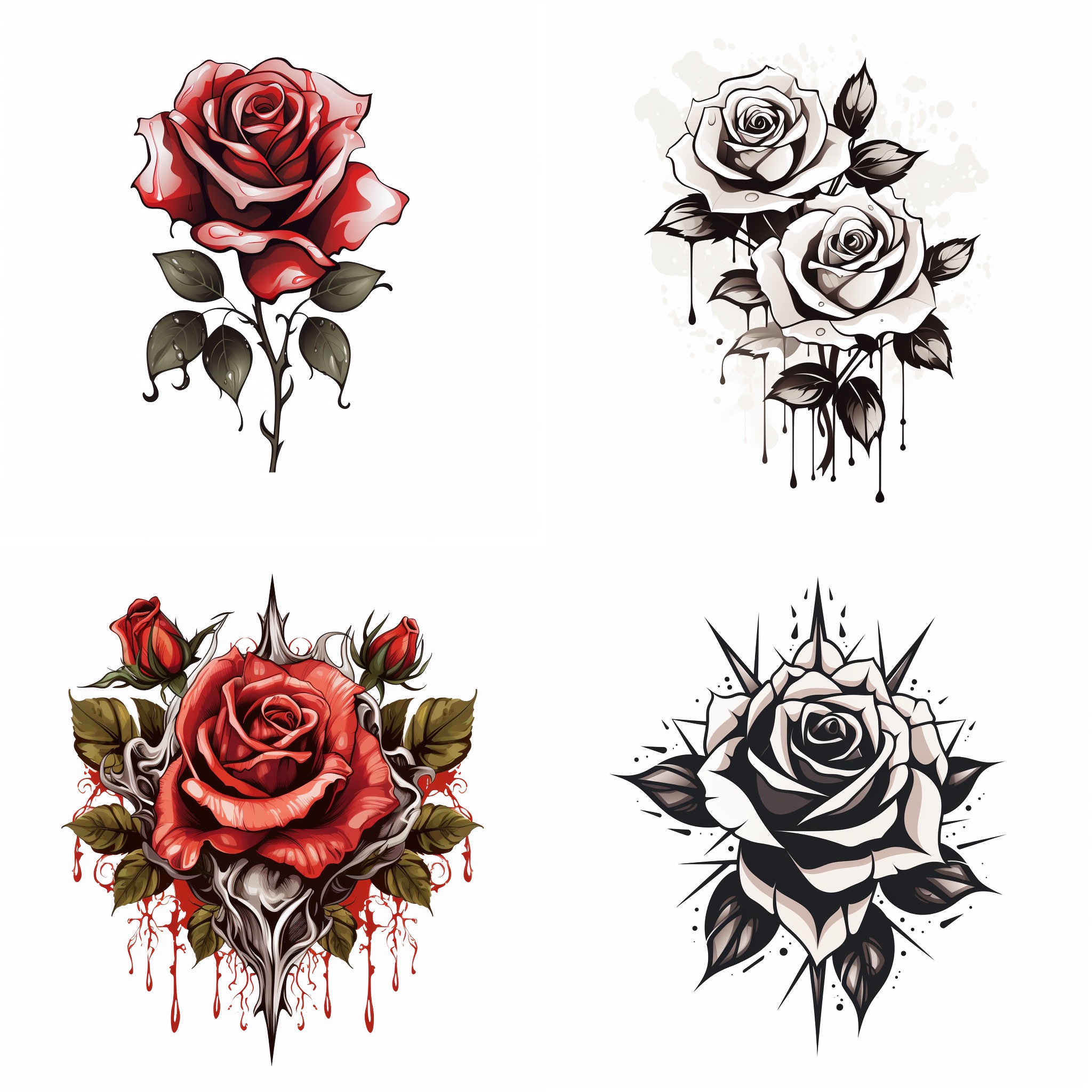 roses tattoo drawing