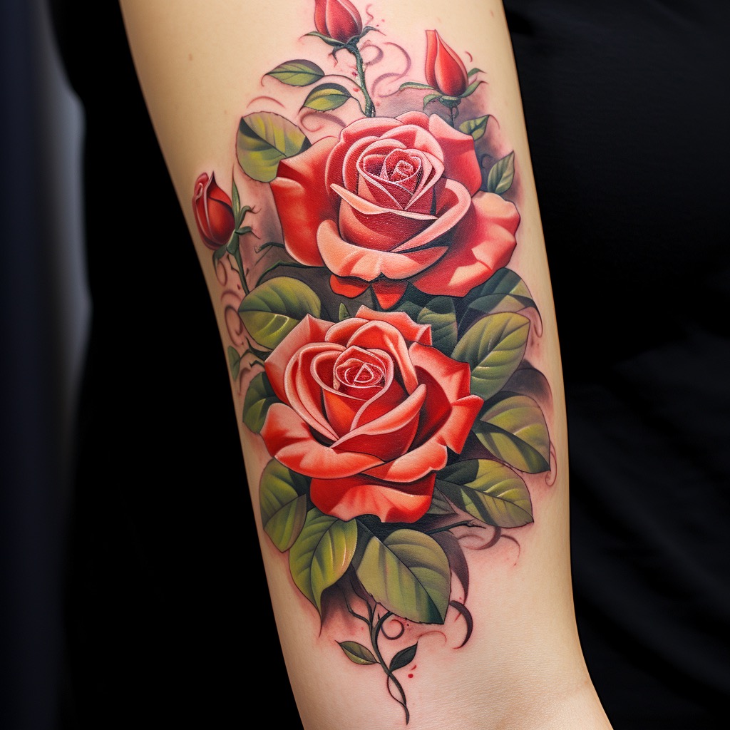 single yellow rose tattoo